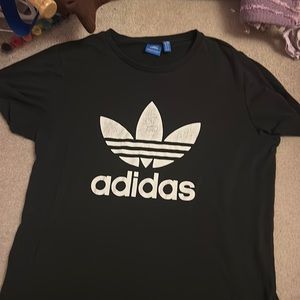 Black adidas shirt worn